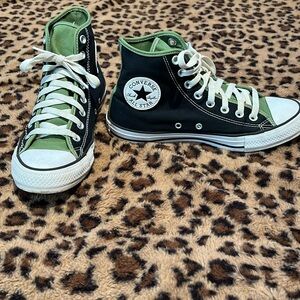 ★ Black and Green Converse ★